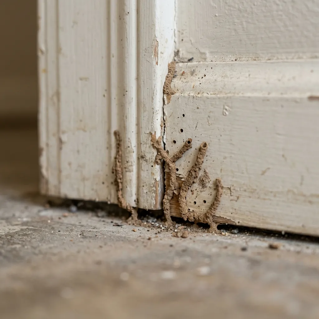 Photo 2 for Termite Treatment: Interior wood inspection for termite signs, shown as an example of the work